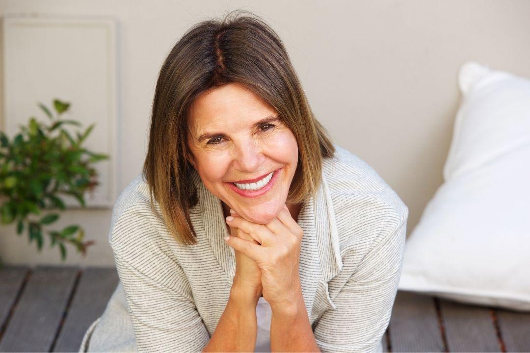 Middle aged woman with beautiful skin