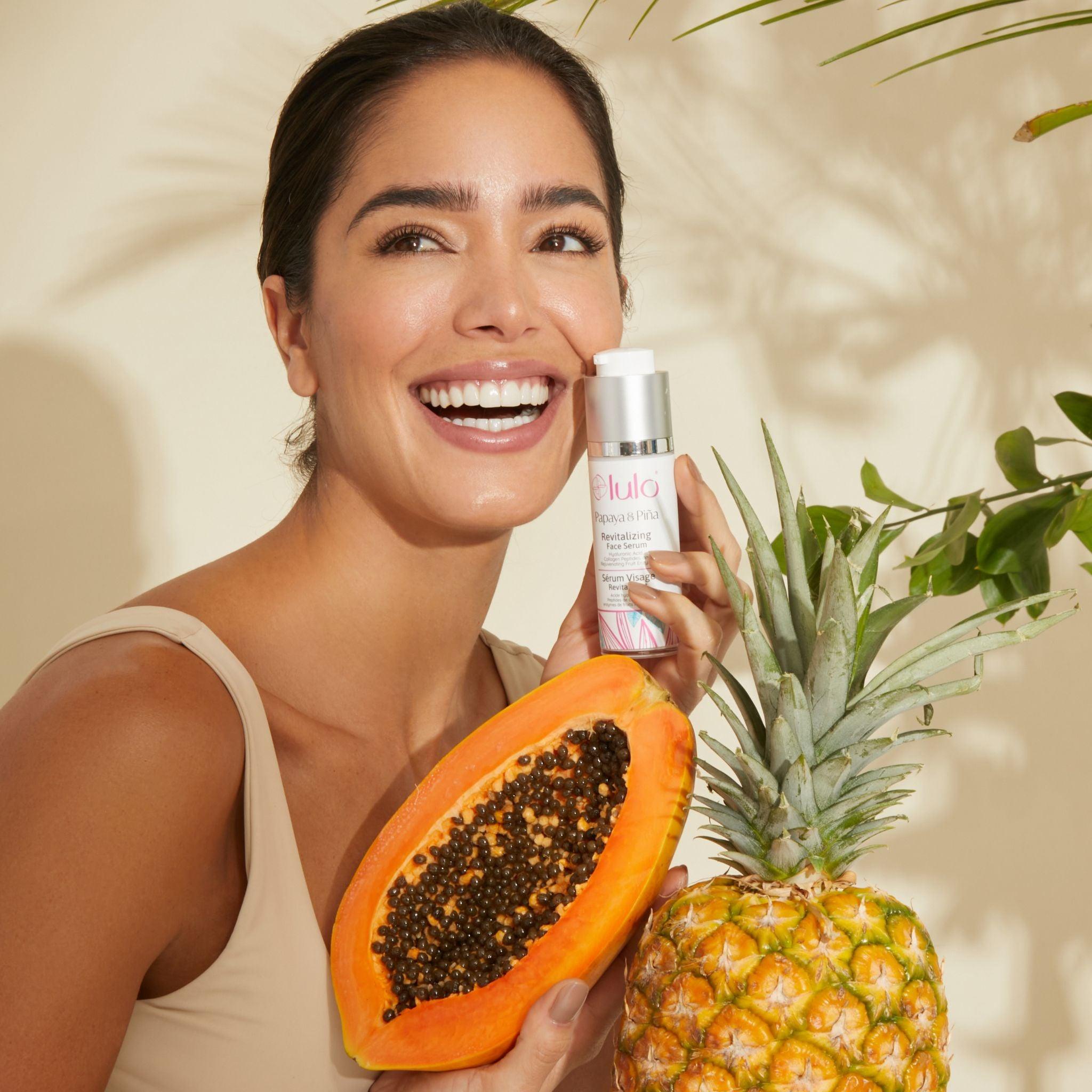 Revitalizing Face Serum - Papaya & Pina - Lulo Skin - high quality skin care products for sale